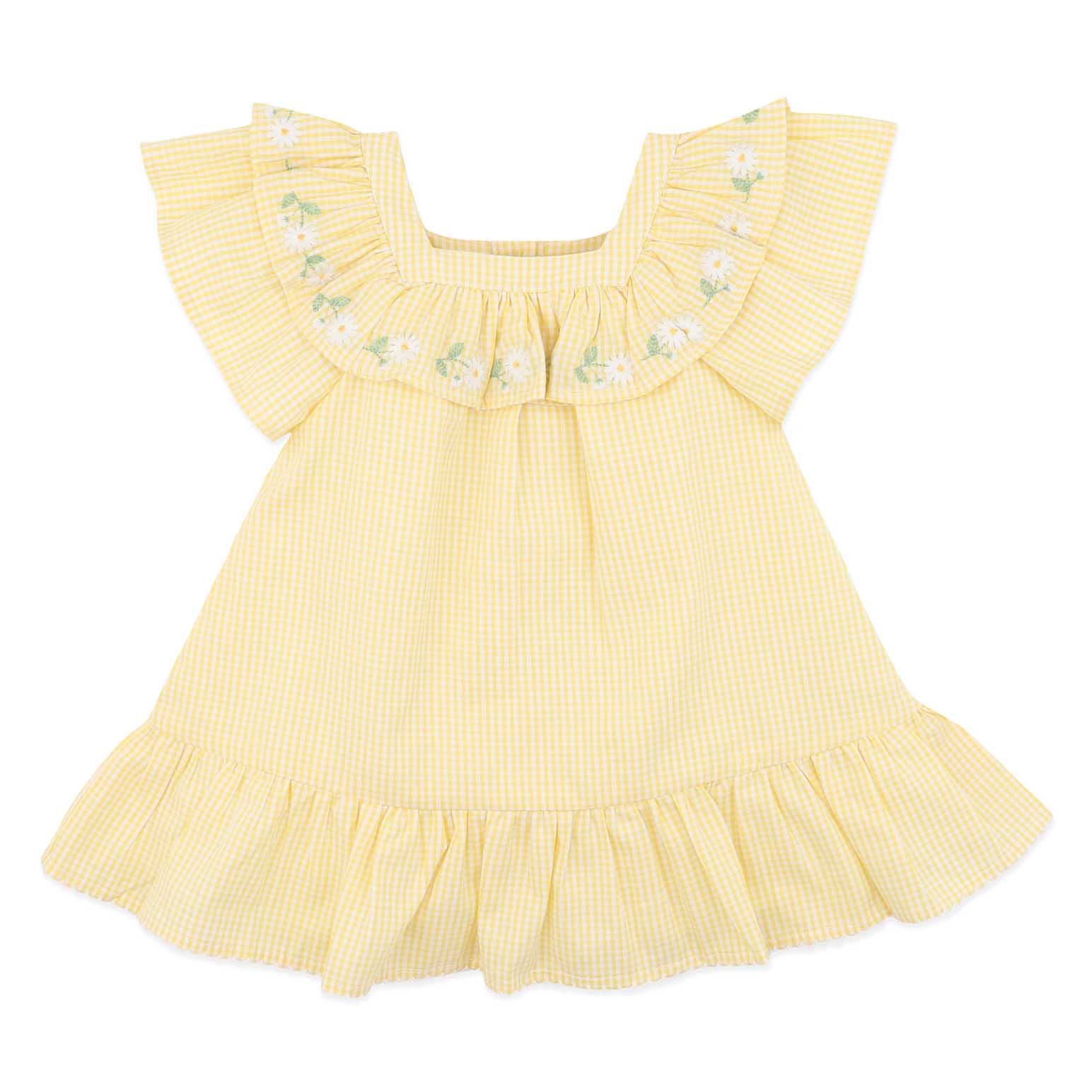 B&eacute;b&eacute; Libby Check Dress w Embroidered Yoke 00-2Y